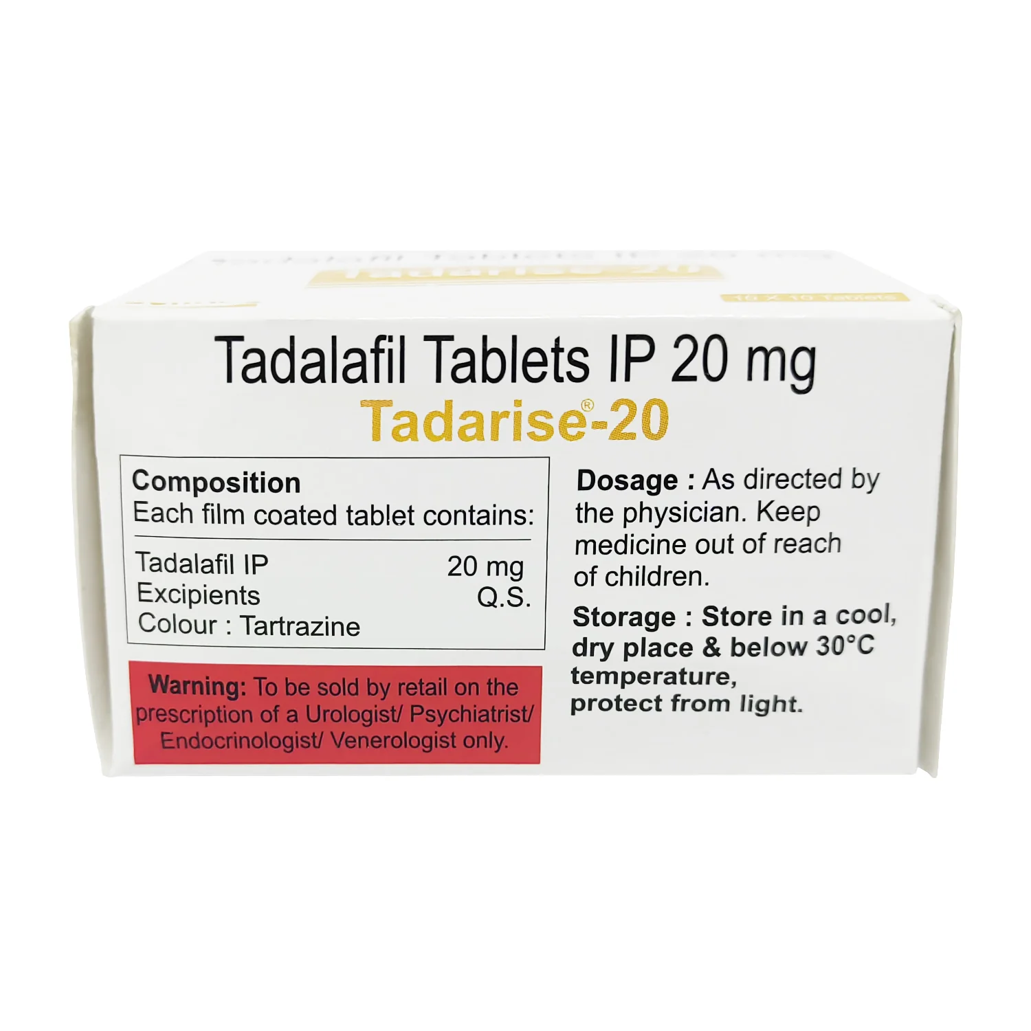 タダライズ20mg10錠（シアリスジェネリック）通販｜勃起不全｜ED